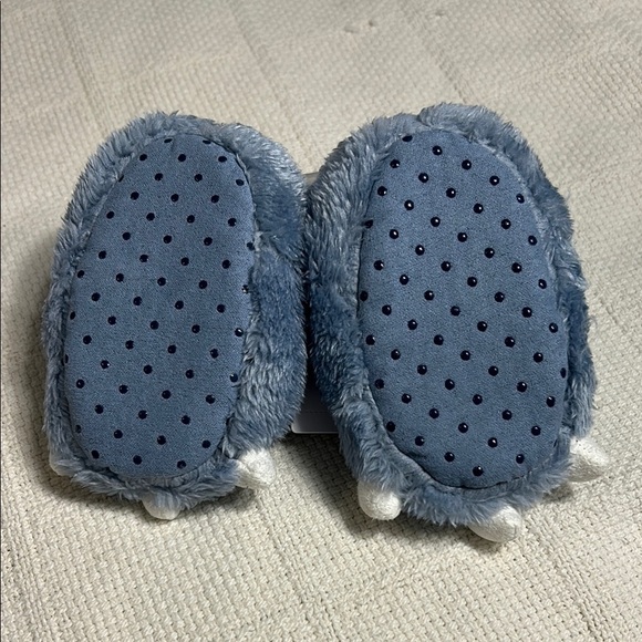 Carter's Blue and White Plush Claw Slippers - Picture 2 of 2